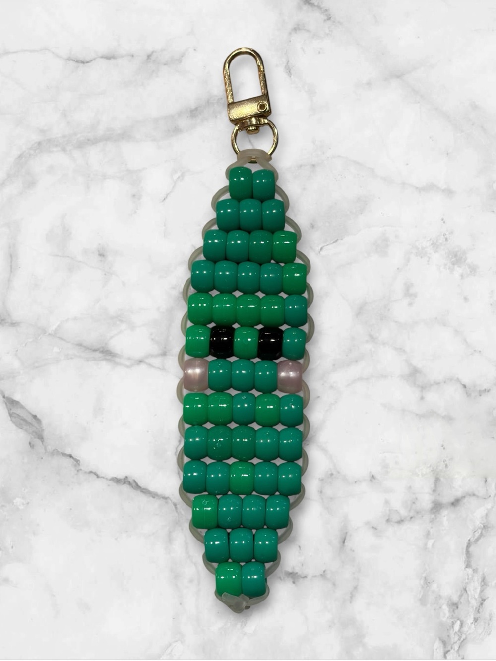 Pony Bead Pickle Bag Charm